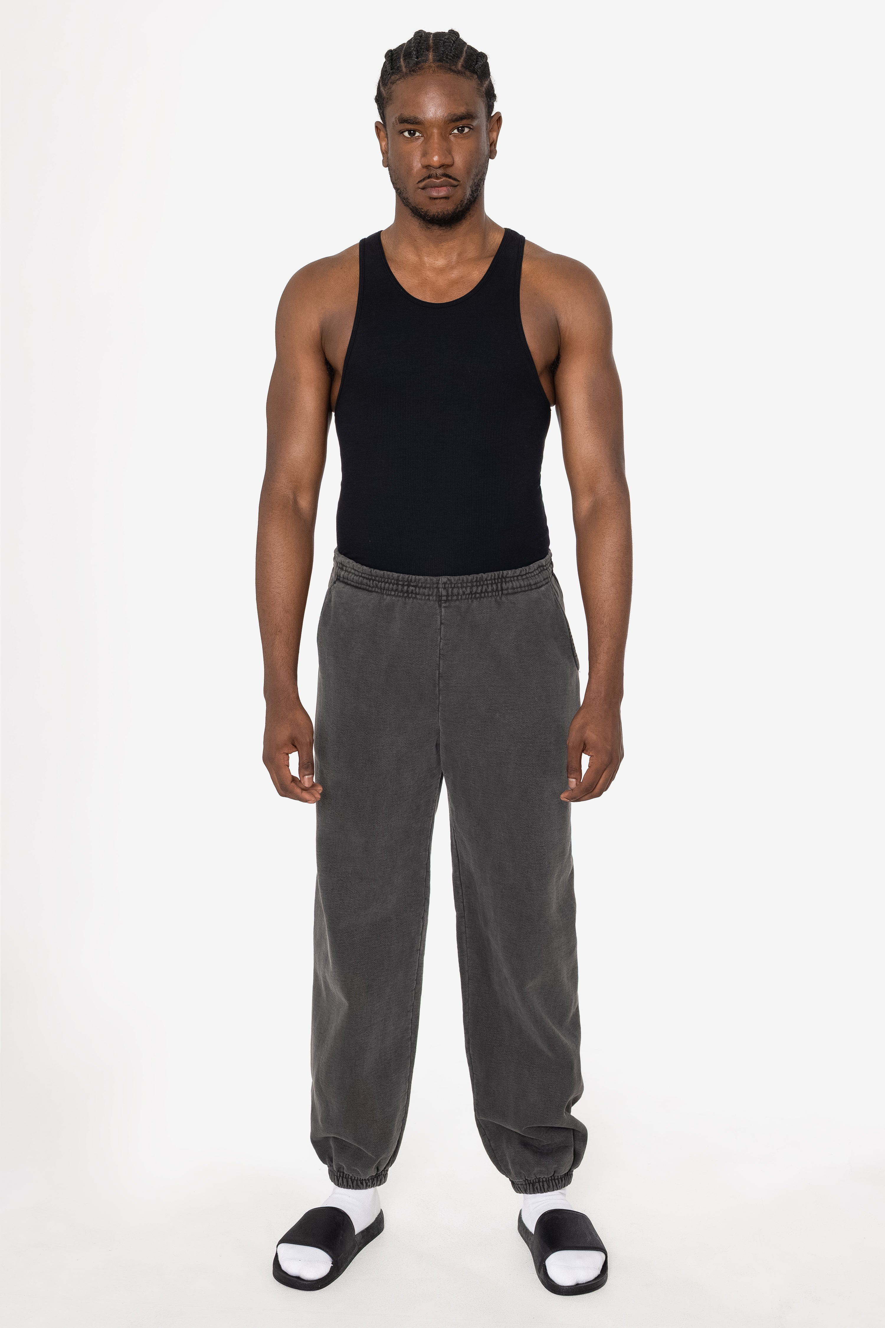 Blank Label Studios Los Angeles Apparel - Sweatpants HF04GD Vintage Black blank garment - ready for DTG & embroidery