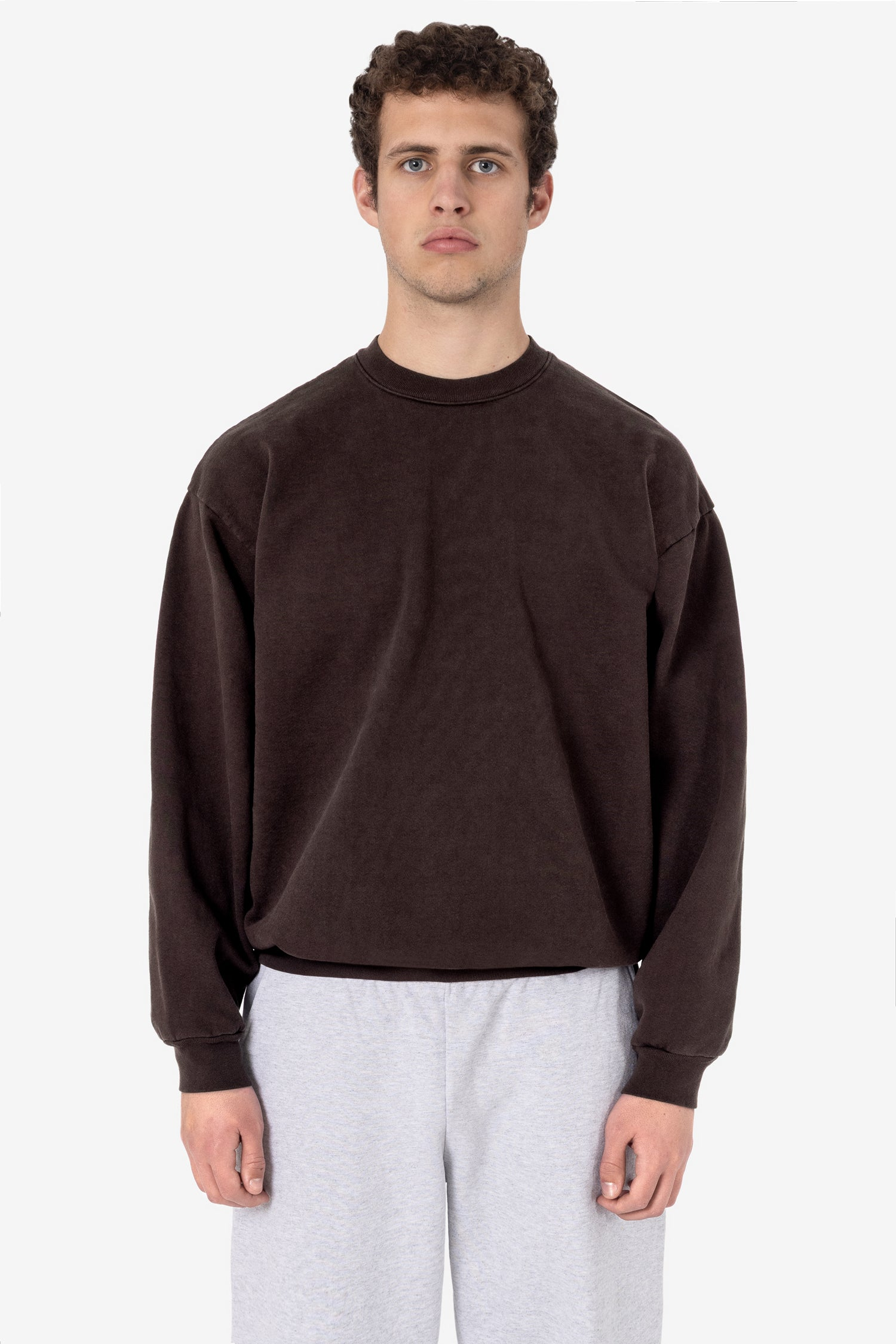 Blank Label Studios Los Angeles Apparel - Crewneck HF07GD Chocolate blank garment - ready for DTG & embroidery