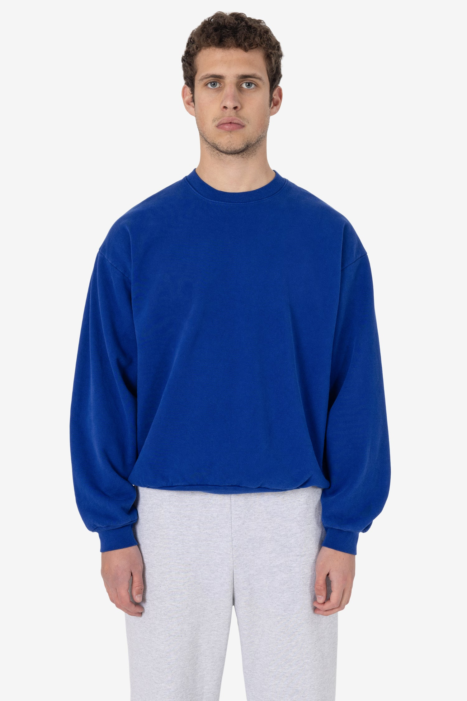 Blank Label Studios Los Angeles Apparel - Crewneck HF07GD Cobalt Blue blank garment - ready for DTG & embroidery