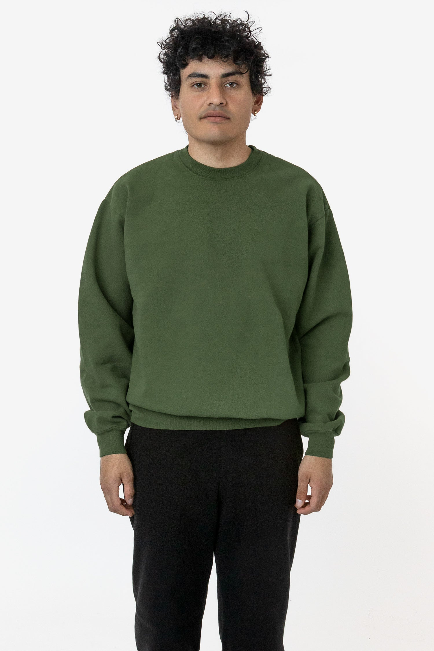 Blank Label Studios Los Angeles Apparel - Crewneck HF07GD Army blank garment - ready for DTG & embroidery