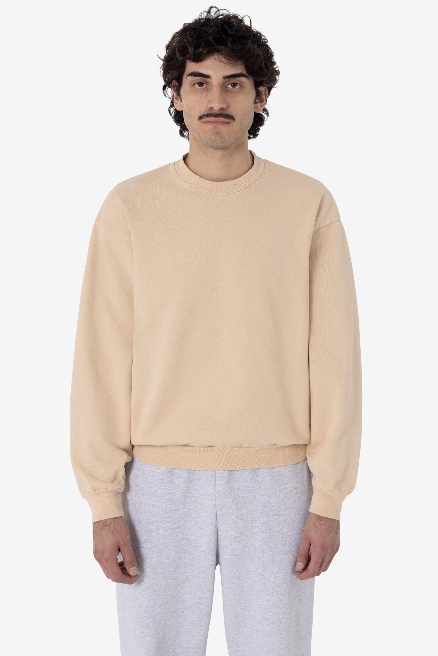 Blank Label Studios Los Angeles Apparel - Crewneck HF07GD Beige blank garment - ready for DTG & embroidery