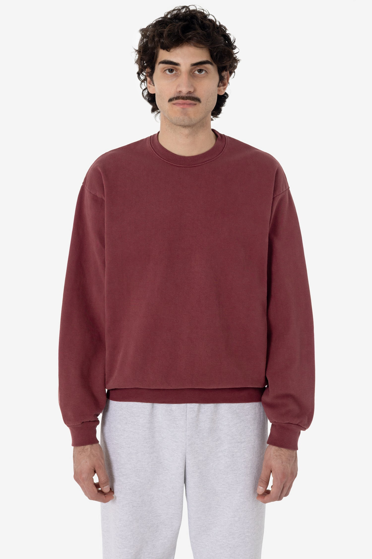 Blank Label Studios Los Angeles Apparel - Crewneck HF07GD Burgundy blank garment - ready for DTG & embroidery