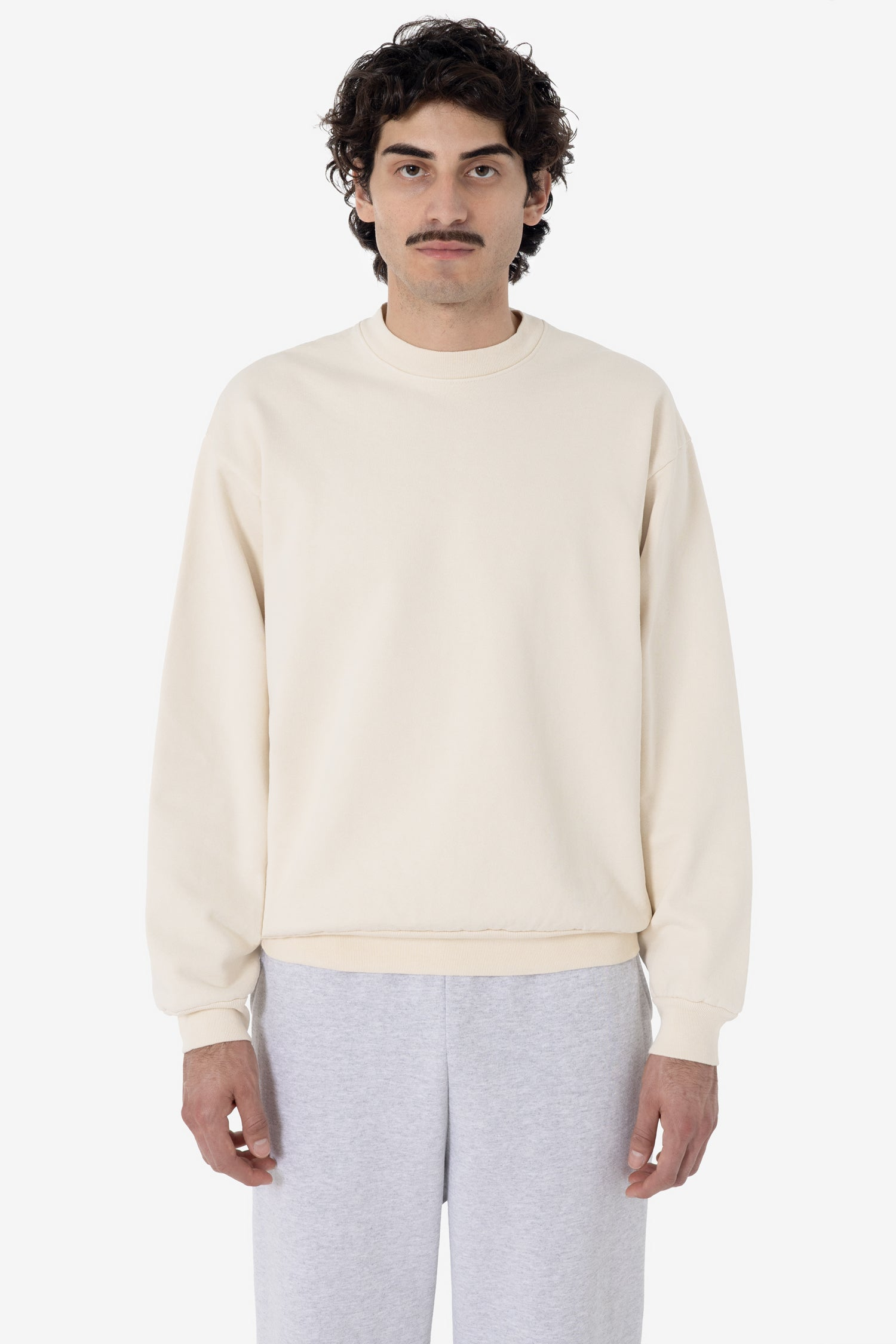 Blank Label Studios Los Angeles Apparel - Crewneck HF07GD Creme blank garment - ready for DTG & embroidery