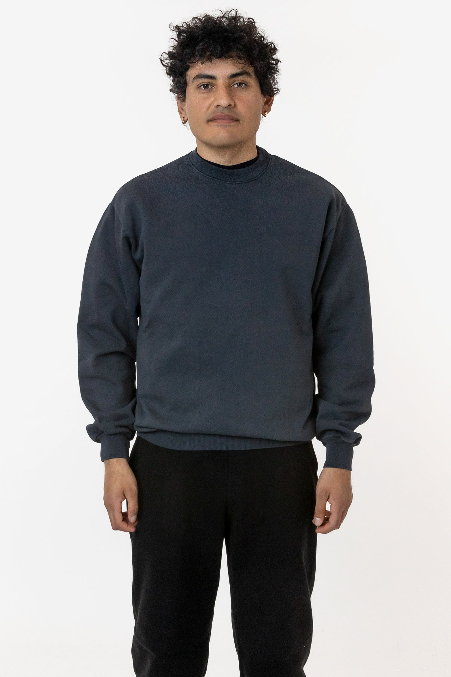 Blank Label Studios Los Angeles Apparel - Crewneck HF07GD Dolphin Blue blank garment - ready for DTG & embroidery