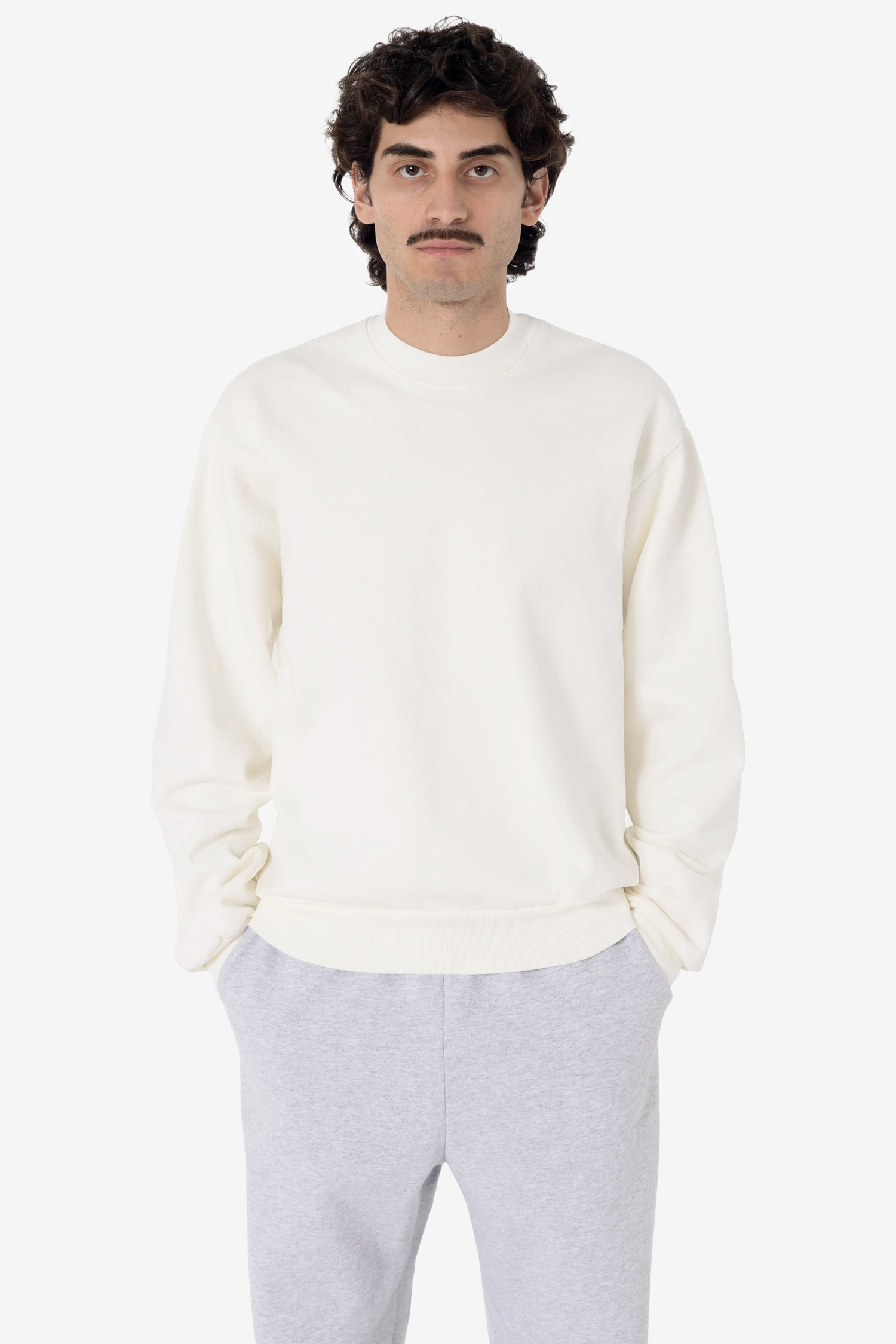 Blank Label Studios Los Angeles Apparel - Crewneck HF07GD Off White blank garment - ready for DTG & embroidery