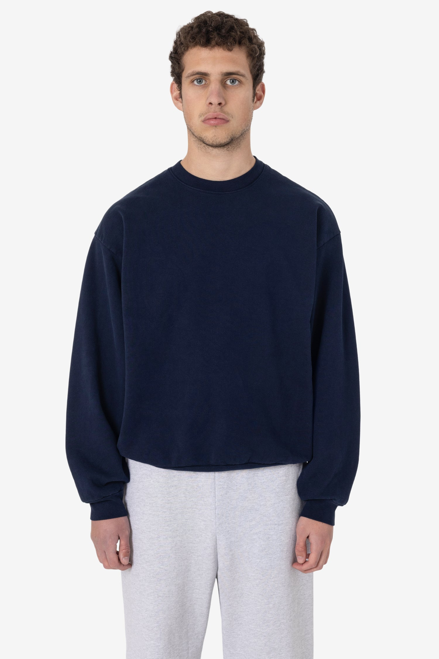 Blank Label Studios Los Angeles Apparel - Crewneck HF07GD Navy blank garment - ready for DTG & embroidery