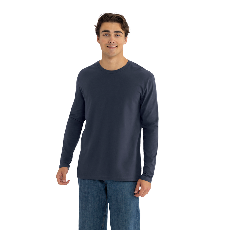Blank Label Studios Next Level - Long Sleeve Tee 3601 Midnight Navy blank garment - ready for DTG & embroidery