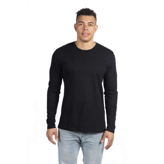 Blank Label Studios Next Level - Long Sleeve Tee 3601 Black blank garment - ready for DTG & embroidery