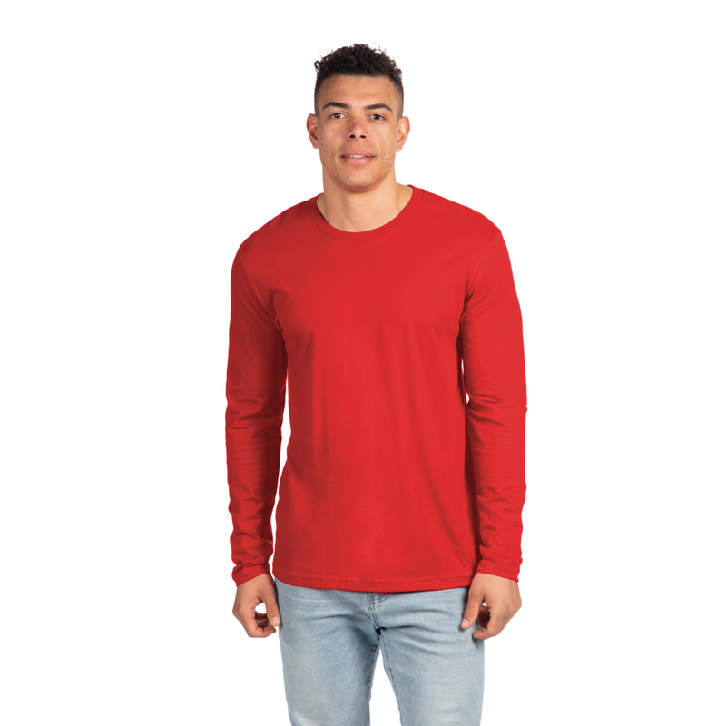 Blank Label Studios Next Level - Long Sleeve Tee 3601 Red blank garment - ready for DTG & embroidery