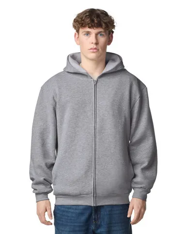 Blank Label Studios American Apparel - Zip Up Hoodie RF4971 Heather Grey blank garment - ready for DTG & embroidery