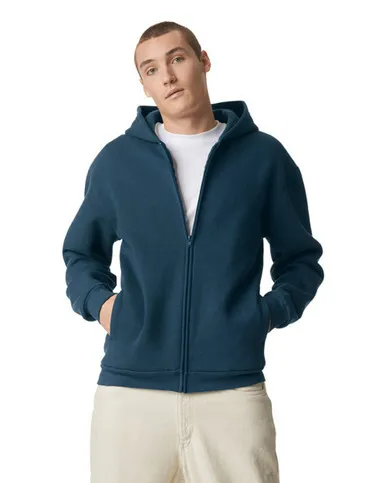 Blank Label Studios American Apparel - Zip Up Hoodie RF4971 Sea Blue blank garment - ready for DTG & embroidery