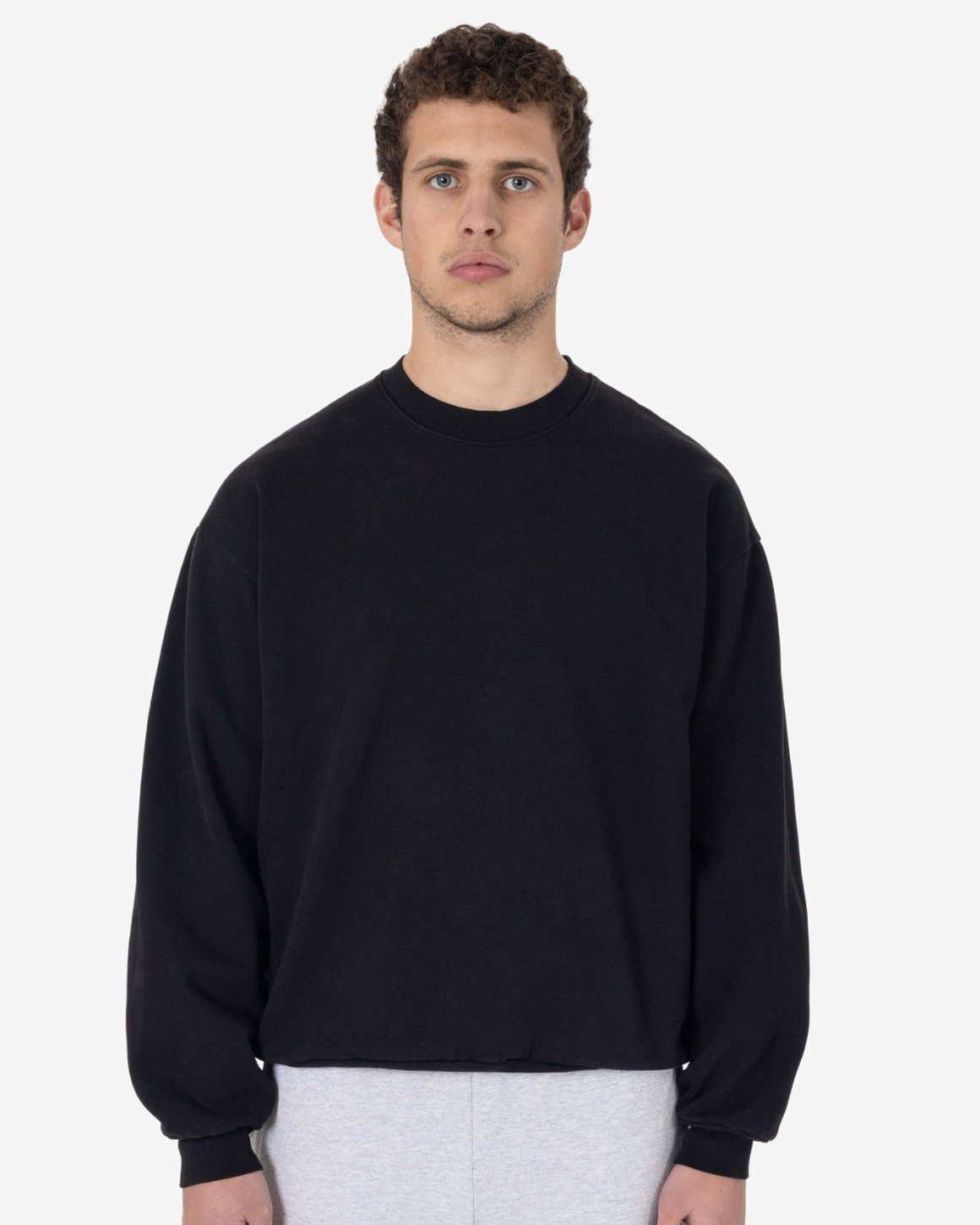 Blank Label Studios Los Angeles Apparel - Crewneck HF07GD Black blank garment - ready for DTG & embroidery