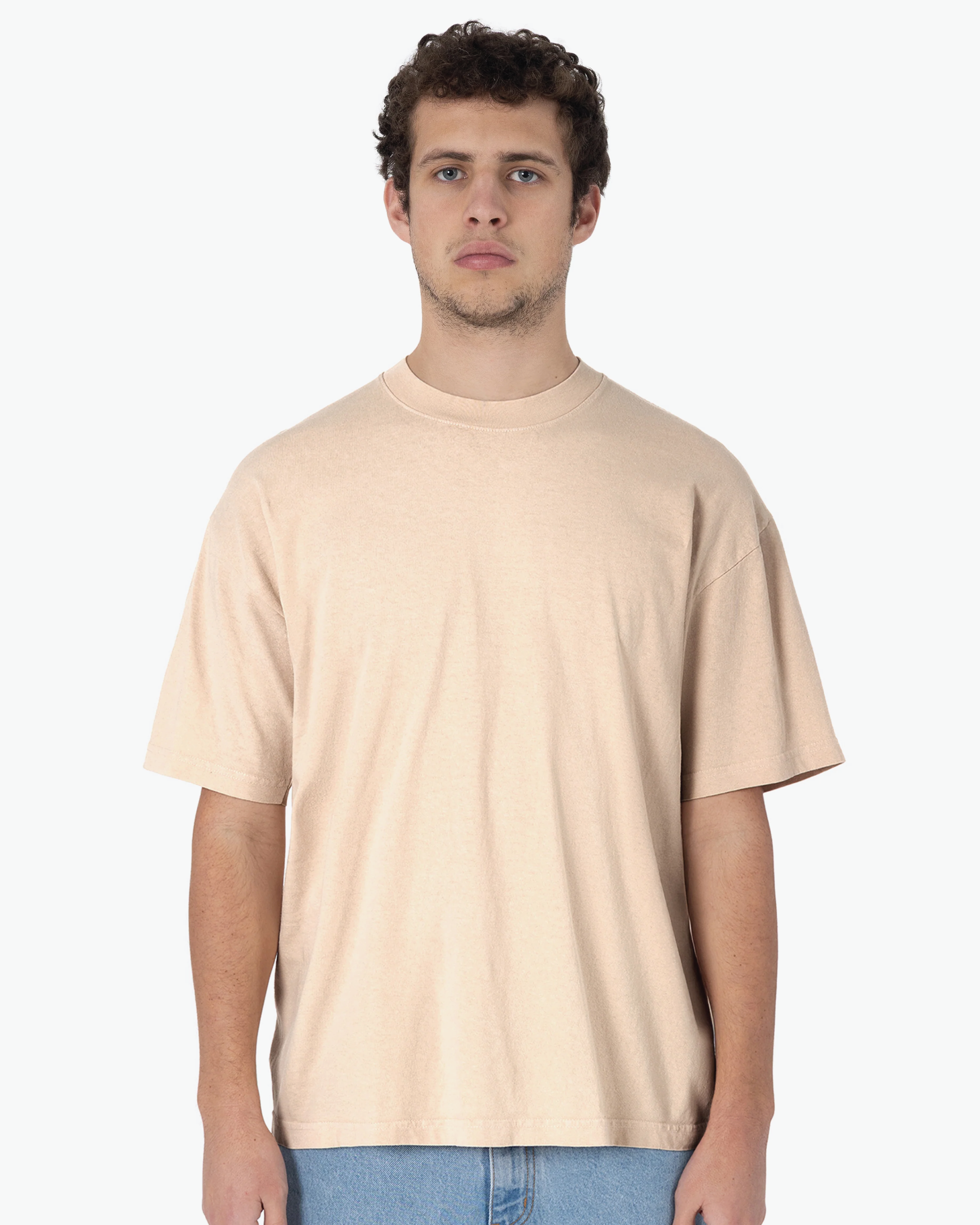 Blank Label Studios Los Angeles Apparel - Tee 1801 Beige blank garment - ready for DTG & embroidery