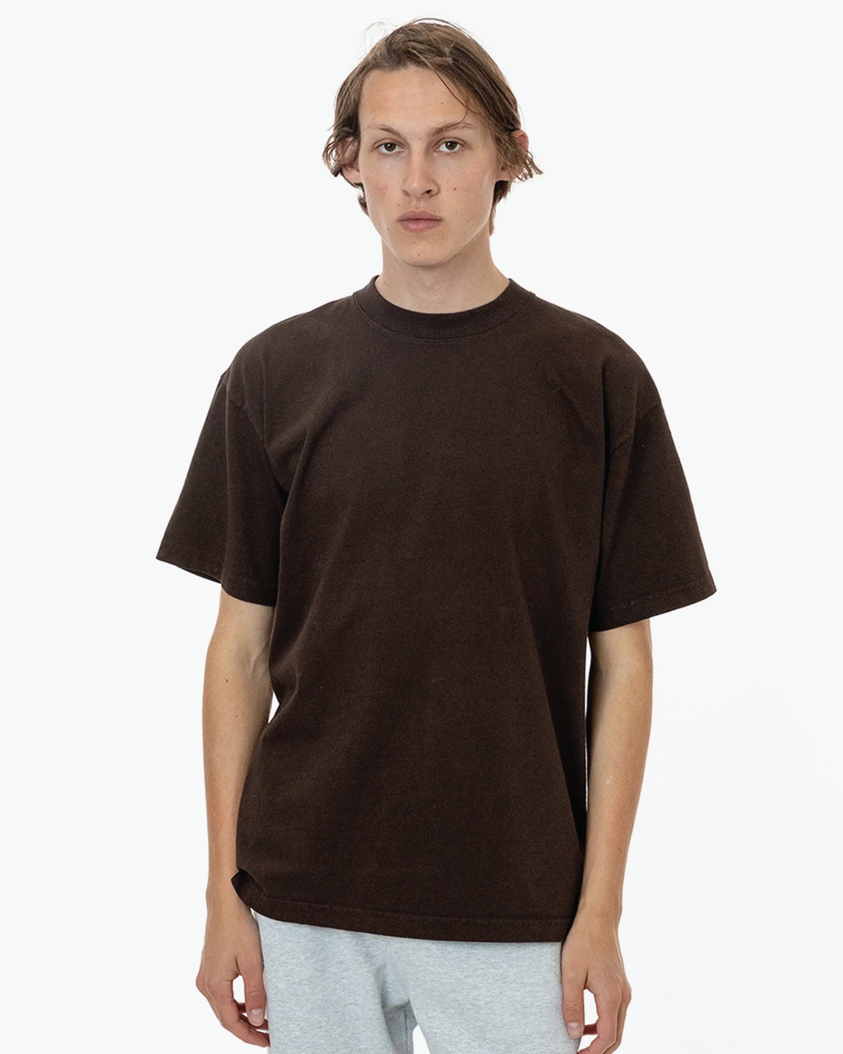 Blank Label Studios Los Angeles Apparel - Tee 1801 Chocolate blank garment - ready for DTG & embroidery