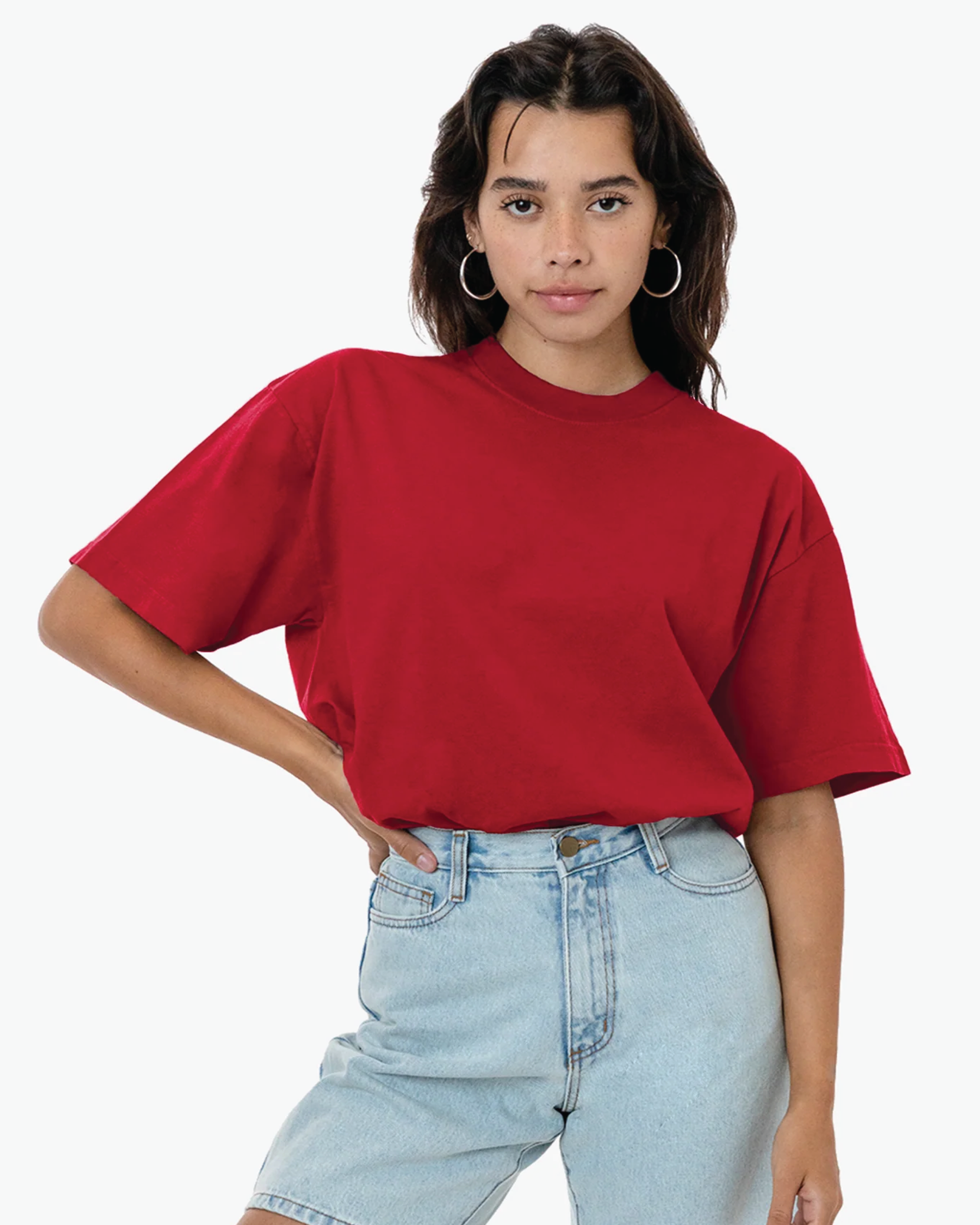 Blank Label Studios Los Angeles Apparel - Tee 1801 Dark Red blank garment - ready for DTG & embroidery