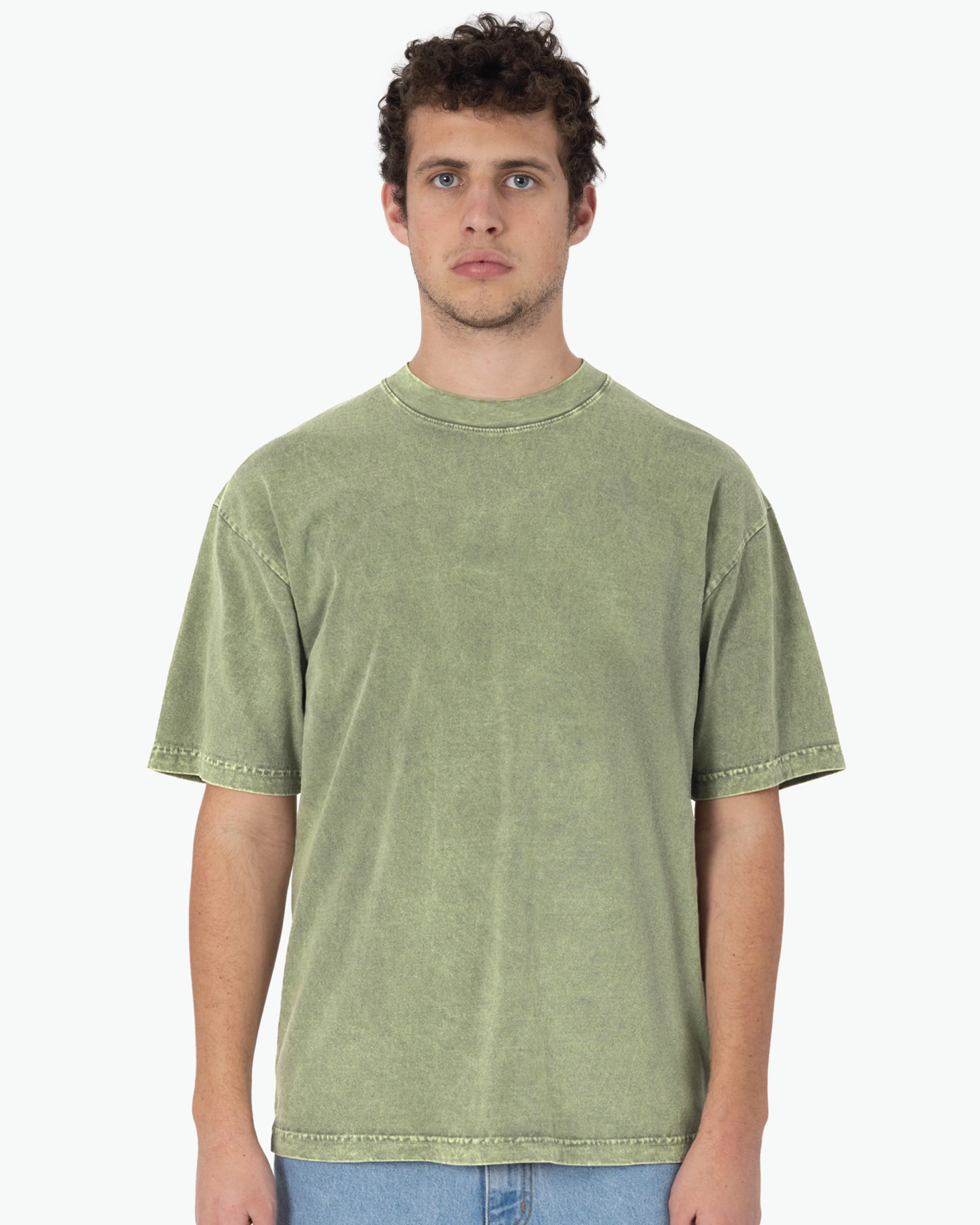 Blank Label Studios Los Angeles Apparel - Tee 1801 Matcha blank garment - ready for DTG & embroidery