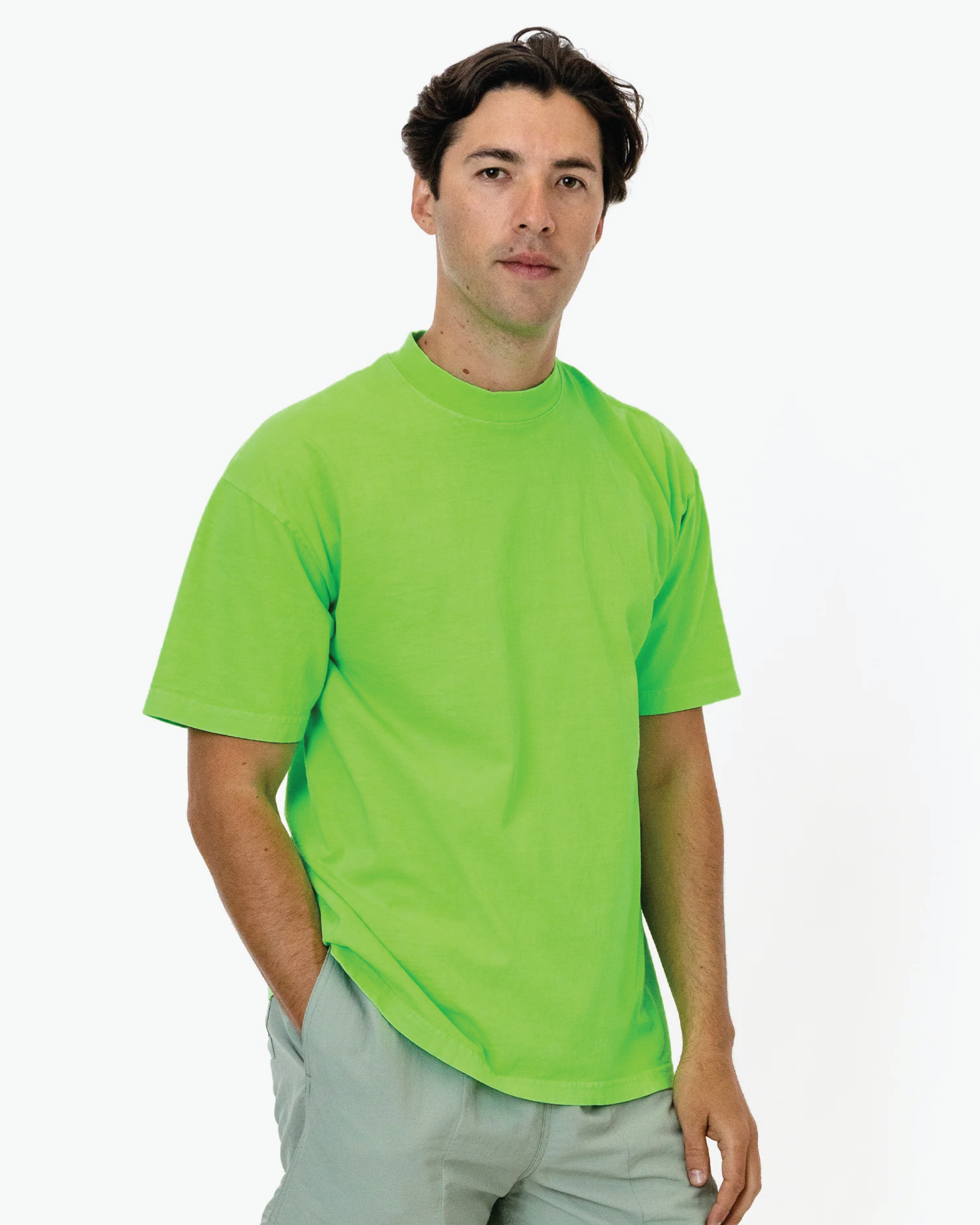 Blank Label Studios Los Angeles Apparel - Tee 1801 Neon Green blank garment - ready for DTG & embroidery