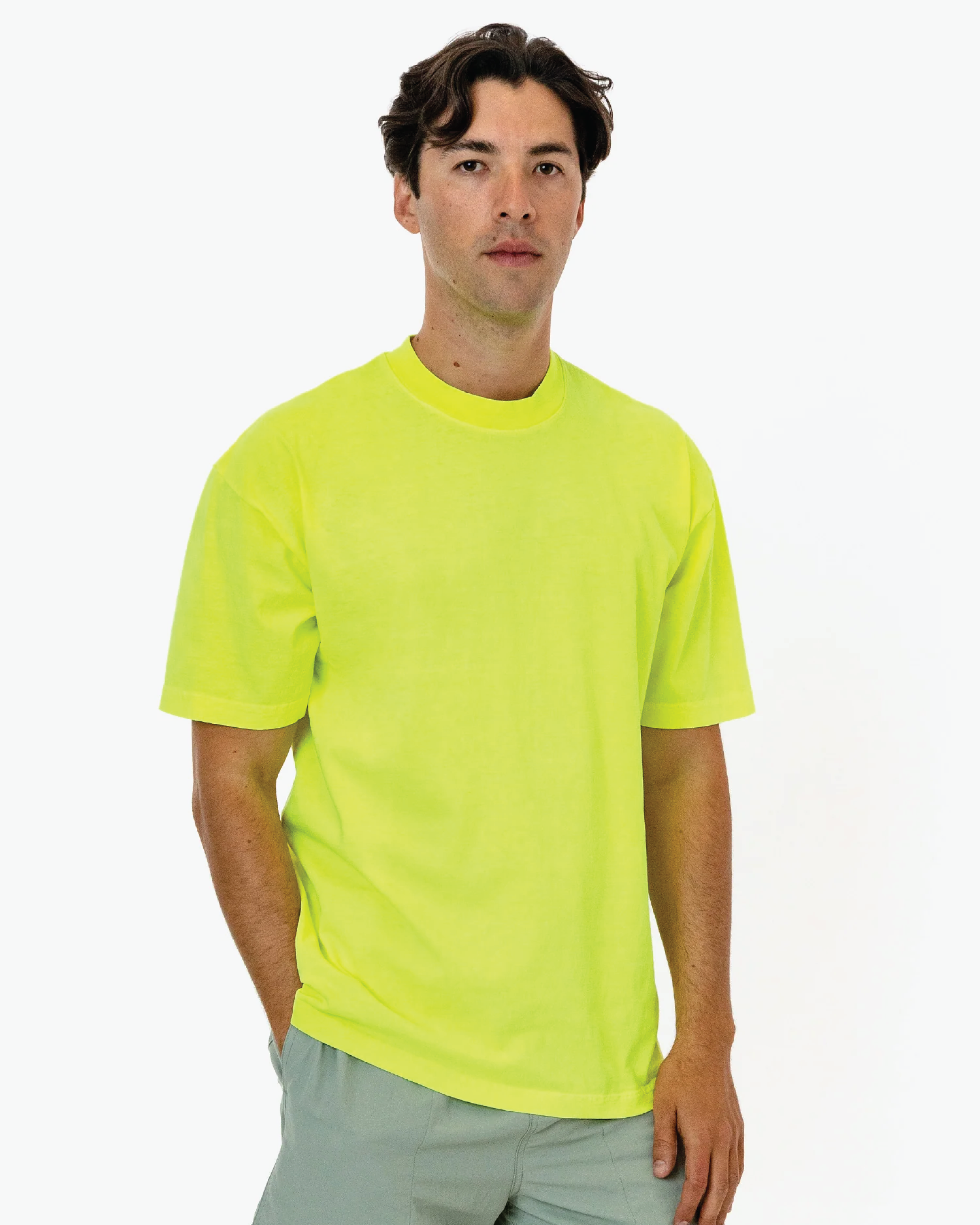 Blank Label Studios Los Angeles Apparel - Tee 1801 Neon Yellow blank garment - ready for DTG & embroidery