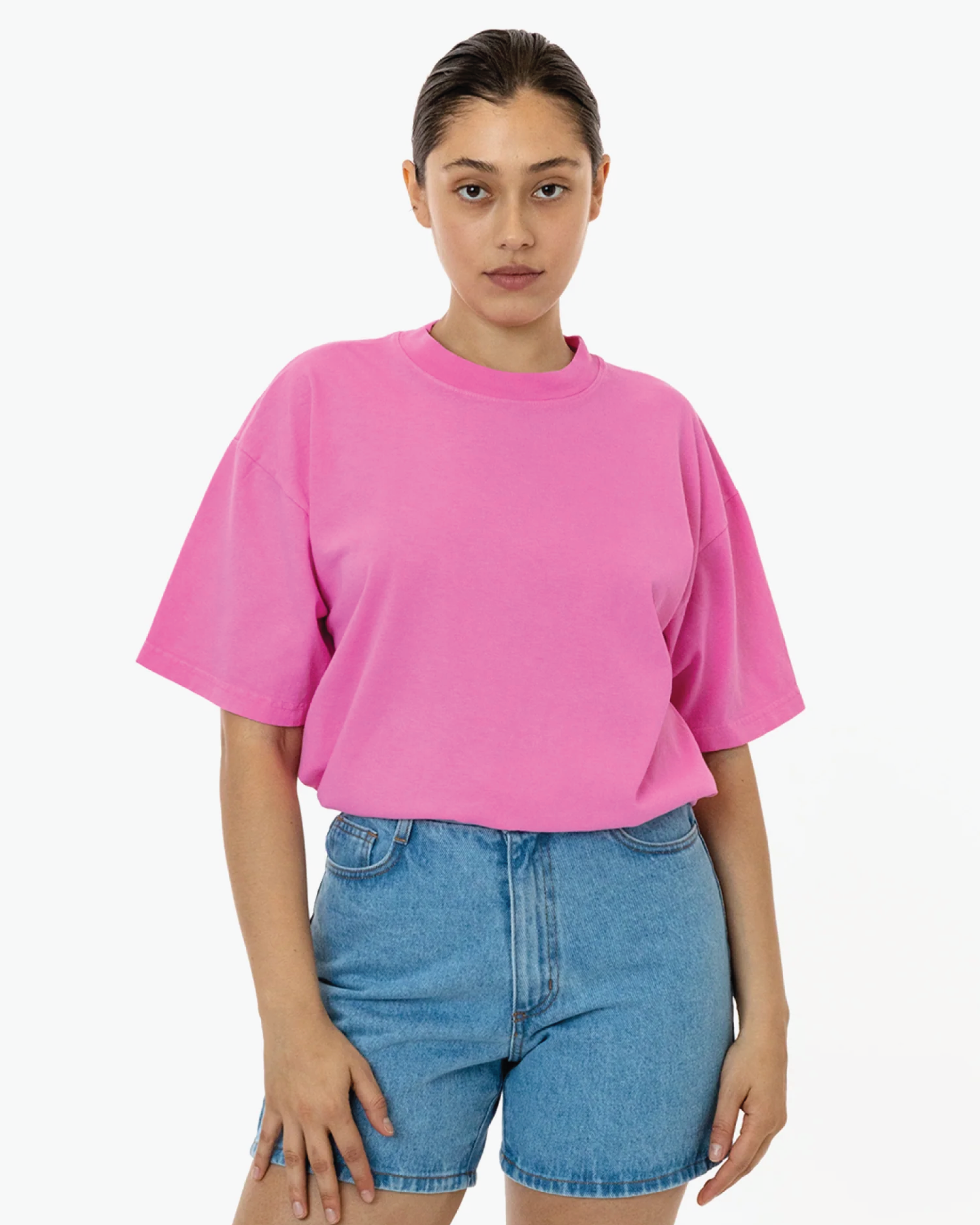 Blank Label Studios Los Angeles Apparel - Tee 1801 Pink Carnation blank garment - ready for DTG & embroidery