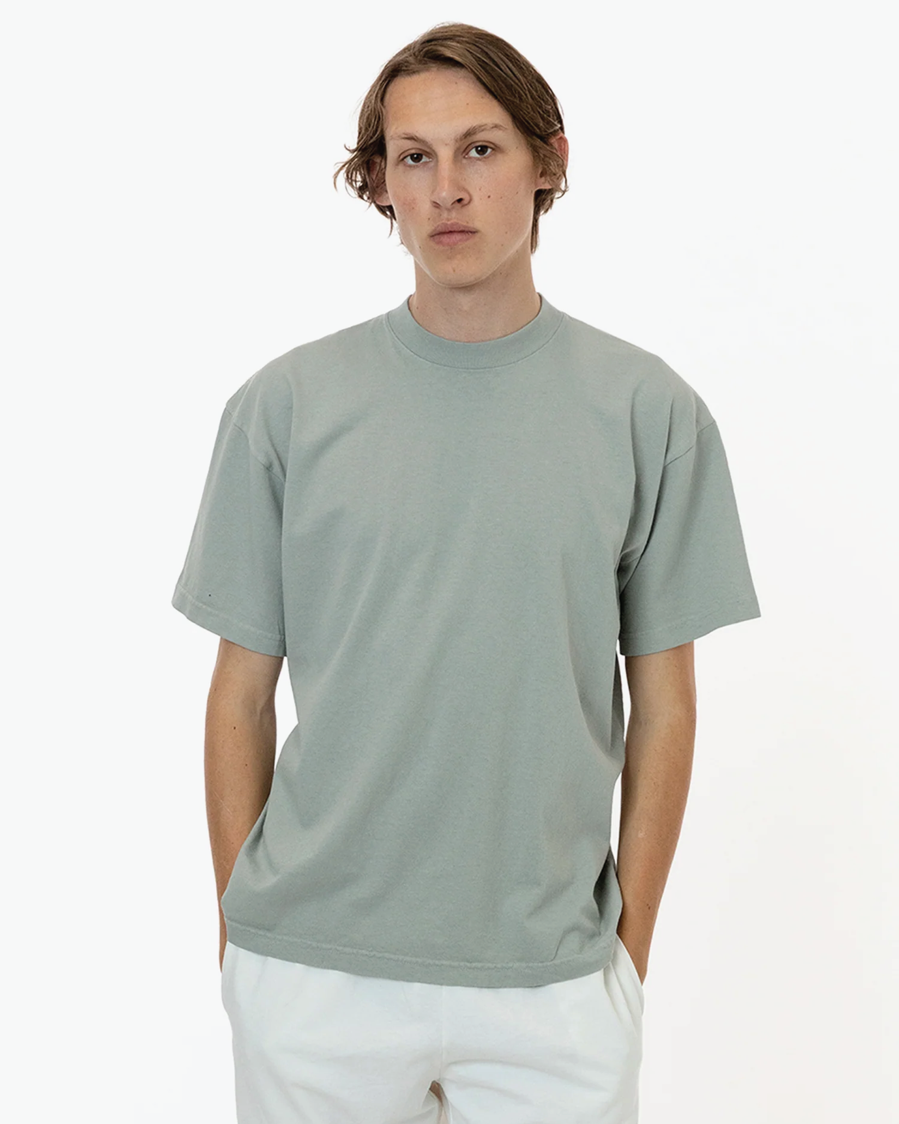 Blank Label Studios Los Angeles Apparel - Tee 1801 Sage blank garment - ready for DTG & embroidery